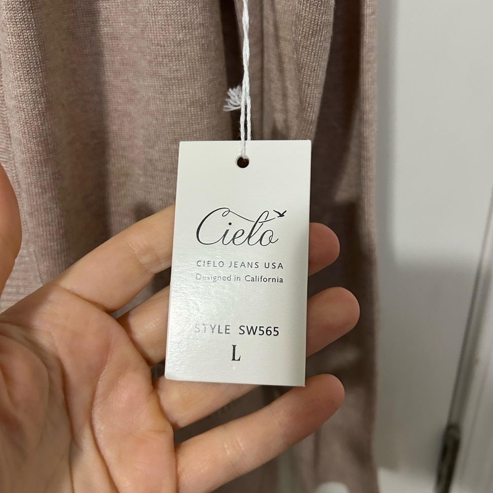 Cielo Women's Beige Open Front Cardigan - Picture 3 of 4
